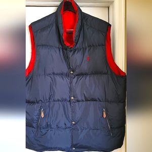 Ralph Lauren CLASSIC FIT REVERSIBLE Navy/Red DOWN-FILLED PUFFER Vest 2XLT